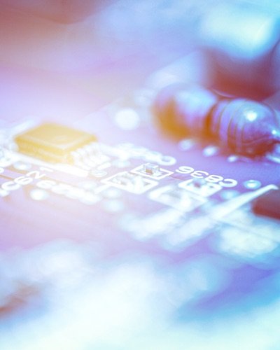 Macro shot of an electronic circuit board